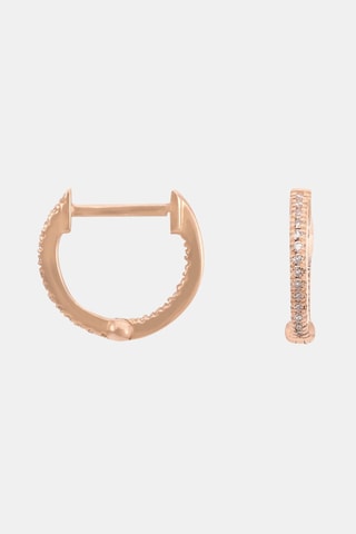 Oorbellen Perfect Créoles - Roségoud en Diamanten