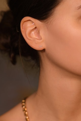 Oorbellen Precious Barrette   Witgoud en Diamanten