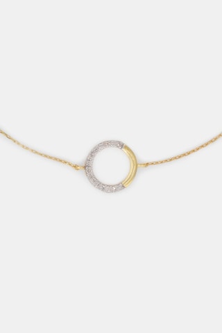 Schakelarmband Naïri - Geelgoud en Diamanten