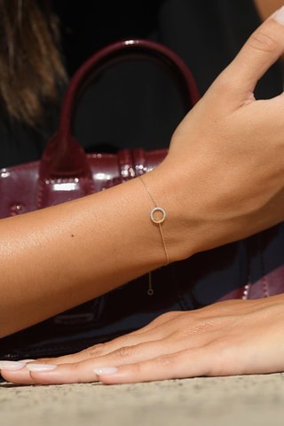 Schakelarmband Naïri - Geelgoud en Diamanten