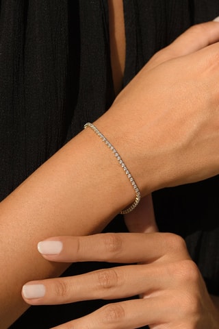 Armband Rivière - Geelgoud en Diamanten