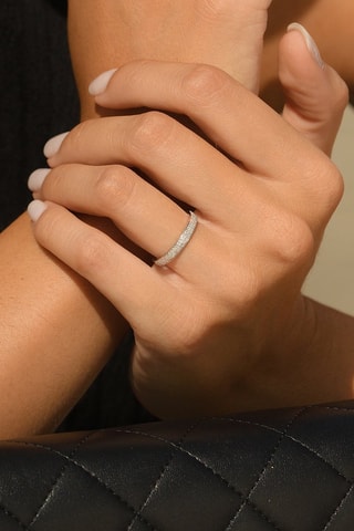 Trouwring Granité - Witgoud en Diamanten