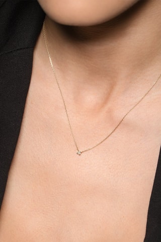 Ketting Solitaire - Geelgoud en Diamanten