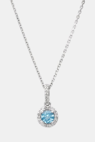 Hanger Popi Topaas 4mm - Witgoud, Diamanten en Topaas