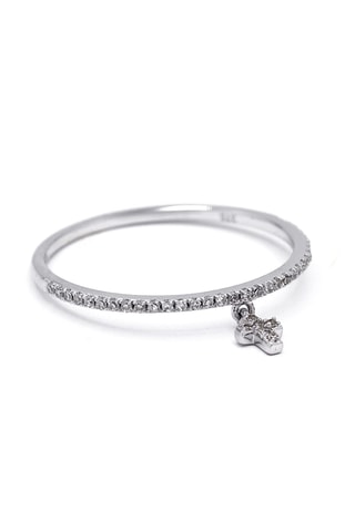 Ring Petite Croix - Witgoud en Diamanten