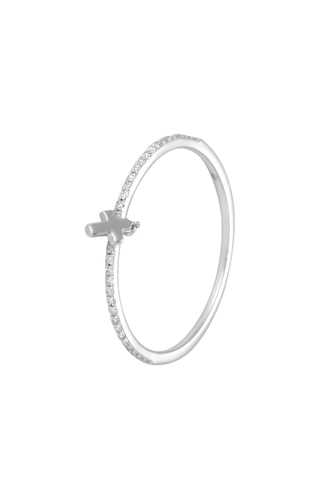 Ring Petite Croix - Witgoud en Diamanten