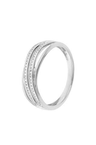 Ring Croisée Scintillants- Witgoud en Diamanten