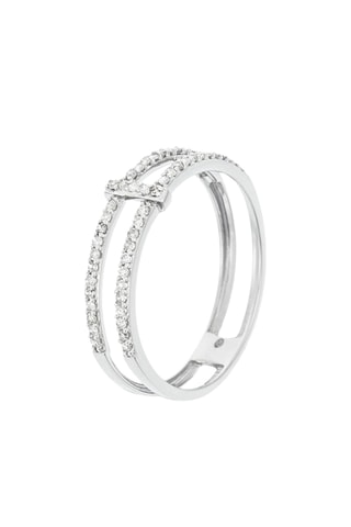Ring Sparkling Bridge - Witgoud en Diamanten