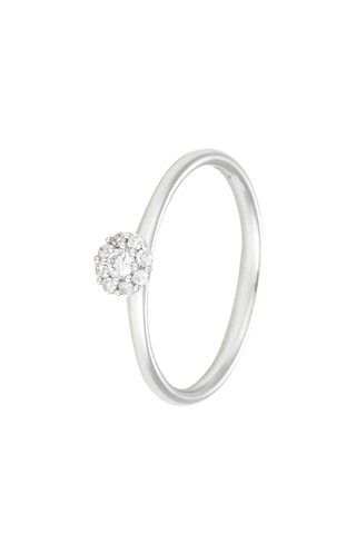 Ring Petit Camelia - Witgoud en Diamanten