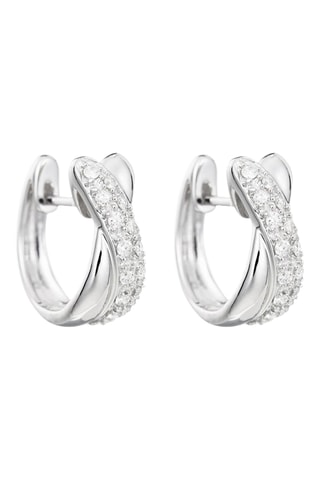 Creolen Demi Croisés - Witgoud en Diamanten