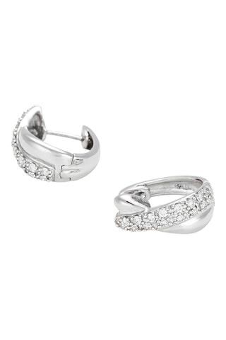 Creolen Demi Croisés - Witgoud en Diamanten