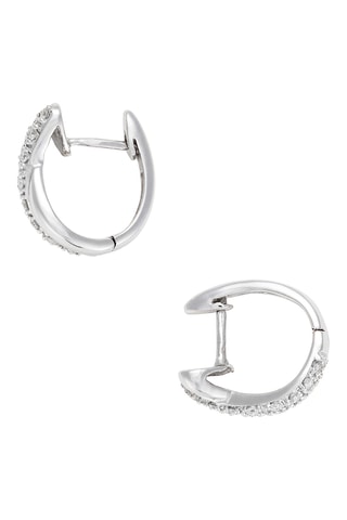 Creolen Demi Croisés - Witgoud en Diamanten