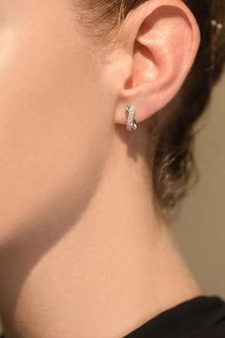 Creolen Demi Croisés - Witgoud en Diamanten