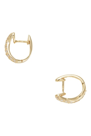 Creolen Demi Croisés - Geelgoud en Diamanten