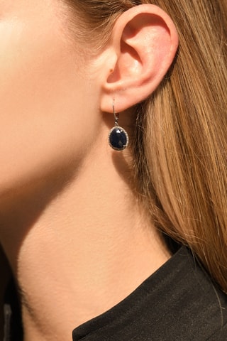 Oorbellen Bermudes Nouvelles - Witgoud, Diamanten en Saffieren