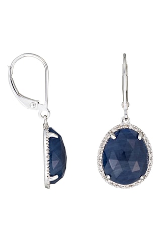 Oorbellen Bermudes Nouvelles - Witgoud, Diamanten en Saffieren