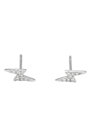 Oorbellen Flash - Witgoud en Diamanten