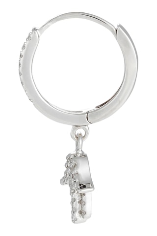 Oorbellen Charms Hands - Witgoud en Diamanten
