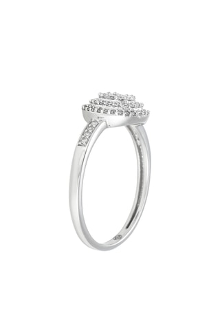 Ring Trefle des Diamants - Witgoud en Diamanten