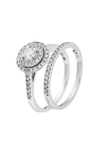 2 Ringen Turn Around - Witgoud, Diamanten en Solitair