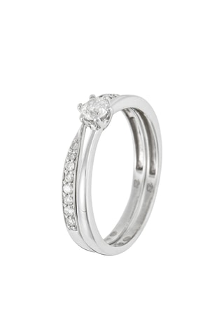 Ringen Duo - Witgoud, Diamanten en Solitair