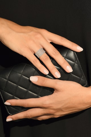 Ring Neuf rangs Scintillants - Witgoud en Diamanten