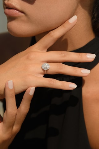 Anillo Carolina - Oro blanco y diamantes