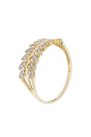 Ring Feuillage Lumineux - Geelgoud en Diamanten