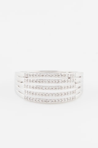 Ring 5 rangs diamants - Witgoud en Diamanten