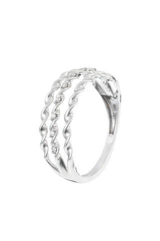 Ring Triple Camino des Diamantes - Witgoud en Diamanten