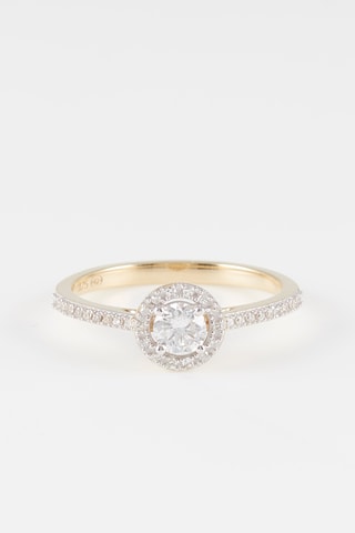 Ring Ahimsa - Geelgoud, Diamanten en Solitair 