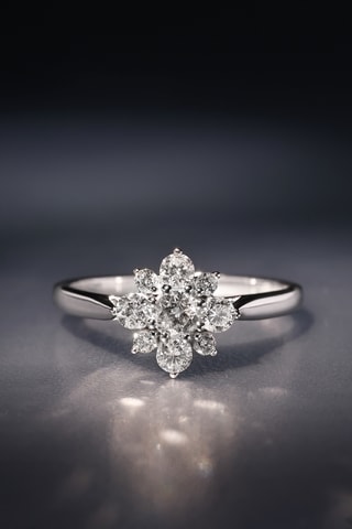 Ring Saraphina - Witgoud en Diamanten