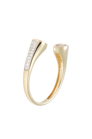 Ring Zya - Geelgoud, Diamanten en Saffieren