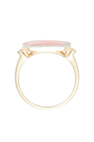 Ring Gabie - Geelgoud, Diamanten en Parelmoer