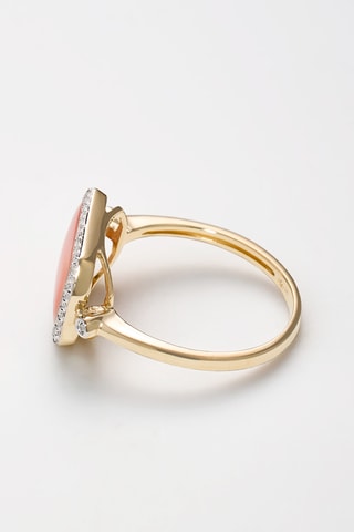 Ring Gabie - Geelgoud, Diamanten en Parelmoer