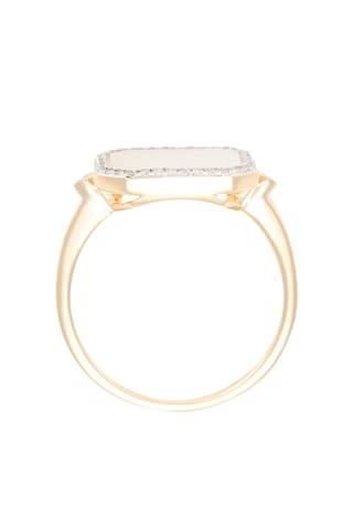 Ring Emilia - Geelgoud, Diamanten en Parelmoer