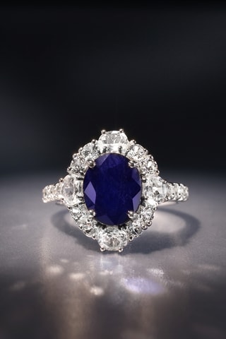 Ring Palaia - Witgoud, Topazen en Saffier