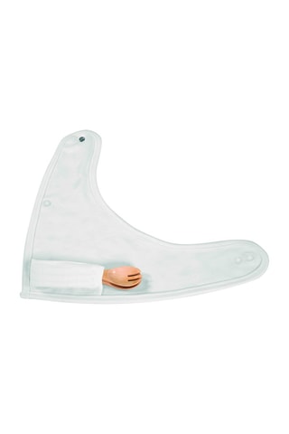 Conjunto babete e talheres de bambu - Verde - A partir dos 6 meses