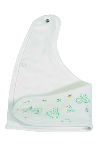 Conjunto babete e talheres de bambu - Verde - A partir dos 6 meses