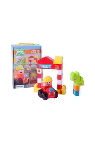 Jogo Super Blocks Quartel de bombeiros - 22 peças - A partir dos 18 meses