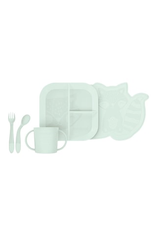 Conjunto de refeição em silicone - 5 peças - A partir do nascimento