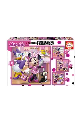 4 puzzle progressivi Minni Disney - 12/16/20/25 pezzi - Da 3 anni