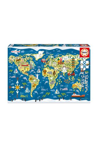 Puzzle mappamondo - 200 pezzi - Da 6 anni