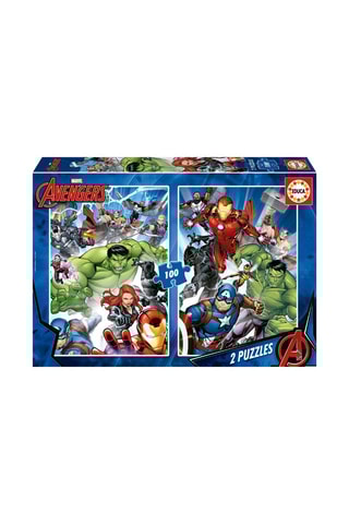 2 puzzle Avengers Marvel - 2 x 100 pezzi - Da 6 anni