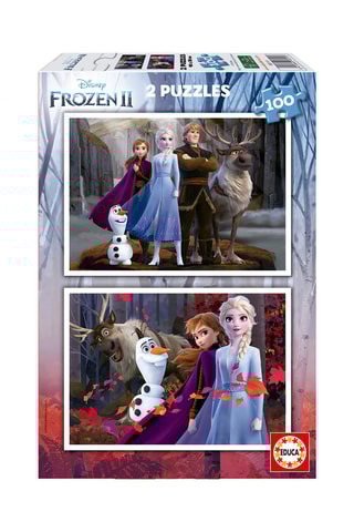 2 puzzle Frozen 2 Disney - 2 x 100 pezzi - Da 6 anni