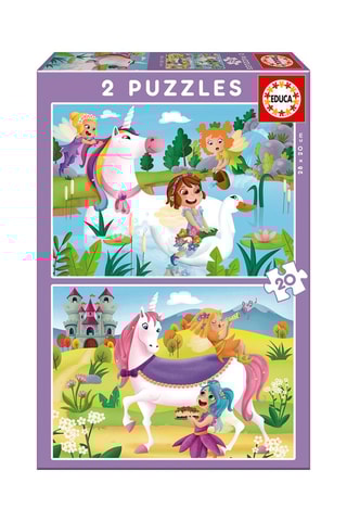 2 puzzles de unicórnios – 2 x 20 peças