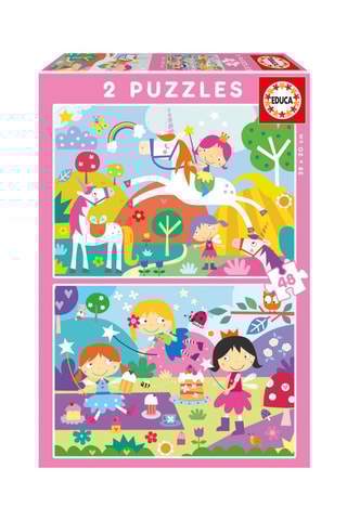 2 puzzles mundo de fantasia – 2 x 48 peças