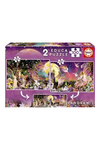 2 puzzles trípticos de fadas – 2 x 100 peças