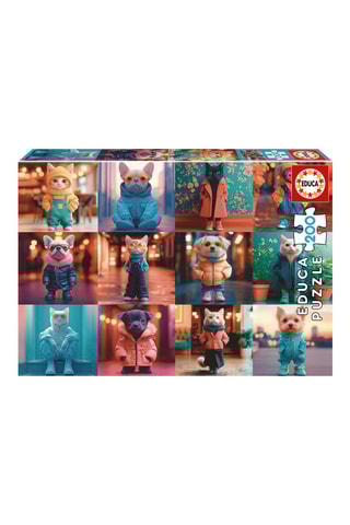 Puzzle Animais na moda - 200 peças