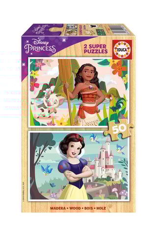 2 puzzles Princesas Disney em madeira - 2 x 50 peças
